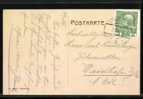 AK Tuxer Joch-Haus mit Blick in die Berge