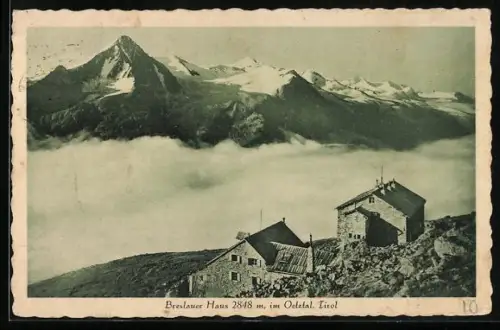 AK Breslauer Haus, Nebel über dem Ötztal