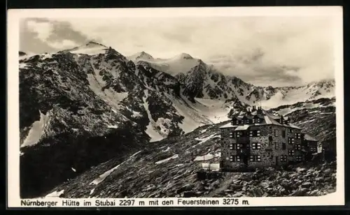 AK Nürnberger Hütte mit den Feuersteinen