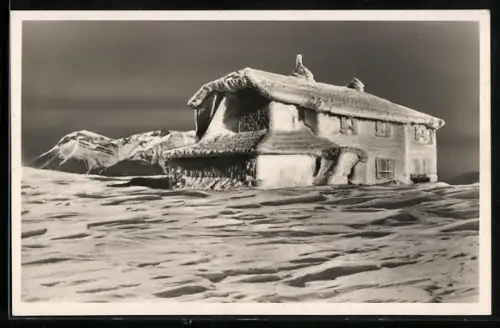 AK Alois-Günther-Haus auf dem Stuhleck mit Blick zur Rax