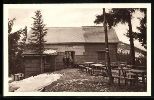 AK Waldeggerhütte, Hohe Wand mit Berghütte