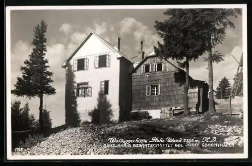 AK Waldeggerhütte Josef Schönthaler auf der Hohen Wand
