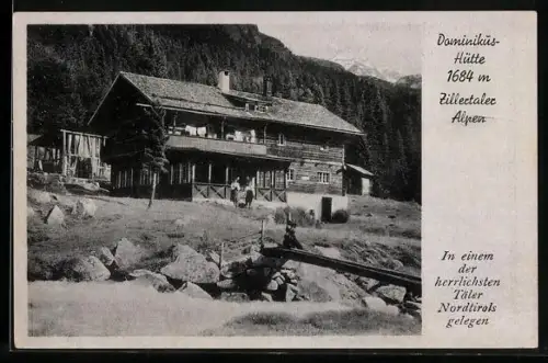 AK Dominikus-Berghütte in den Zillertaler Alpen