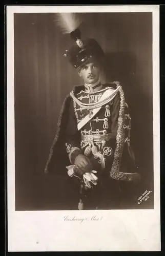 AK Uniformfoto Erzherzog Max von Österreich in Husar-Uniform