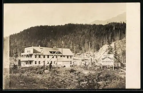 Foto-AK Baring, ME, Granite Works and Quarries, Grand View Hotel