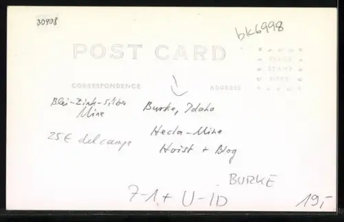Foto-AK Burke, ID, Hecla Mine, lead, zinc and silver mine