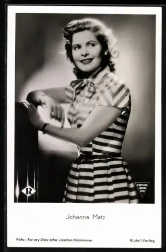AK Schauspielerin Johanna Matz in dem Film Arlette erobert Paris