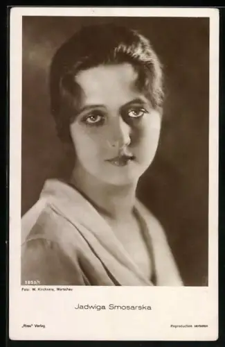 AK Schauspielerin Jadwiga Smosarska in Porträt