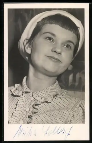 AK Berlin, Schauspielerin Pony Hütchen in Emil und die Detektive im Theater der Freundschaft, Autogramm