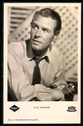 AK Schauspieler O. W. Fischer mit Krawatte