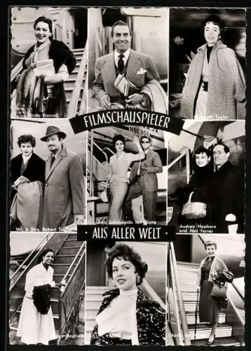 AK Schauspielerin Audrey Hepburn und Schauspieler Mel Ferrer auf der Gangway, Filmschauspieler aus aller Welt