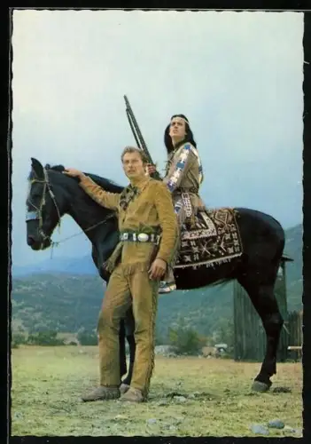 AK Lex Barker und Pierre Brice in Der Schatz im Silbersee von Karl May