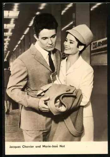 AK Schauspieler Marie-Jose Nat und Jaques Charrier