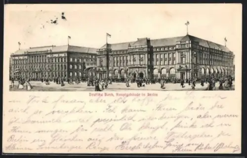 AK Berlin, Behrenstrasse, Deutsche Bank Hauptgebäude