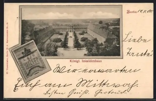 AK Berlin, Königliches Invalidenhaus, Scharnhorststrasse