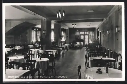 AK Wangerooge, Hotel Fresena, Bes. Rich. Haase, Innenansicht vom Speisesaal