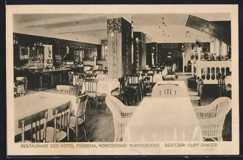 AK Wangerooge, Innenansicht des Restaurant im Hotel Fresena