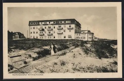 AK Wangerooge, Blick zum Strandhotel Germania