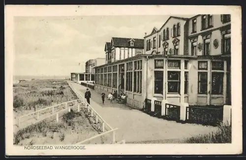 AK Wangerooge, Strandpromenade mit Strandhotel