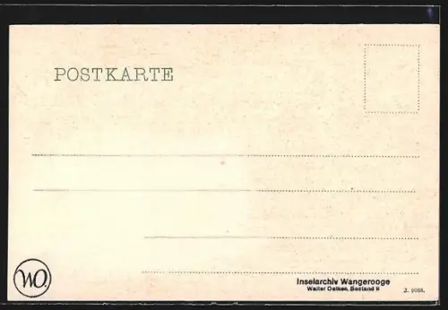 AK Wangeroog, Strand mit Strandhotel Geerken, Metropol-Hotel und Dünenbake