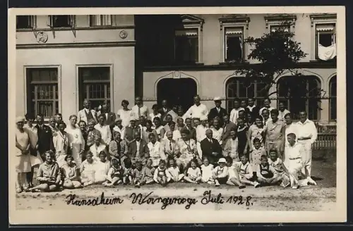AK Wangerooge, Gäste vor dem Hansaheim Wangerooge, 1928