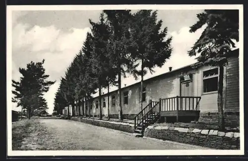 AK Wegscheide b. Bad Orb, Frankfurter Schullandheim, Barackenansicht