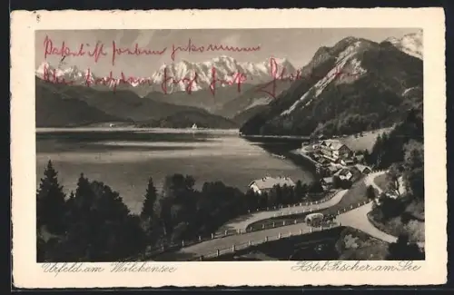 AK Urfeld am Walchensee, Hotel Fischer am See