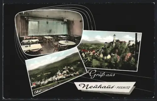 AK Neuhaus /Pegnitz, Gasthaus u. Café Bayerischer Hof, Bes. B. Rauh