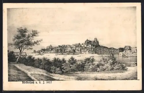 AK Breisach, Gesamtansicht im Jahr 1827