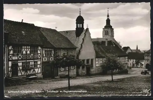 AK Königsberg /Bayern, Salzmarkt, Regiomontanushaus