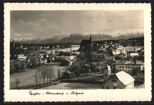 AK Laufen-Oberndorf a. Salzach, Ortsansicht mit Kirche