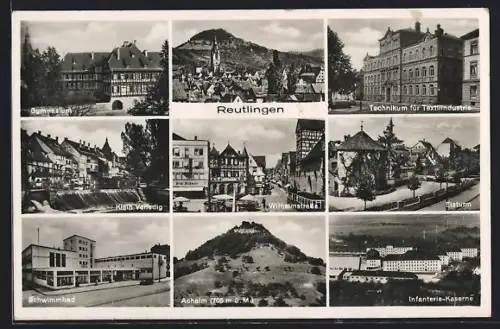 AK Reutlingen, Gymnasium, Technikum für Textilindustrie, Infanterie-Kaserne