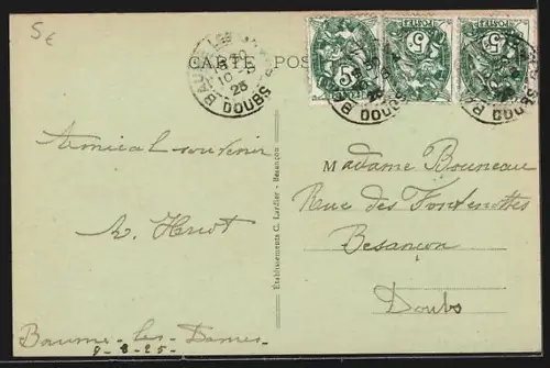 AK Baume-les-Dames /Doubs, Place du Capitole et Monument aux Morts