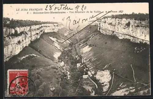 AK Baume-les-Messieurs, Vue générale de la vallée