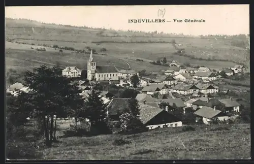AK Indevillers, Vue Générale du village et des environs