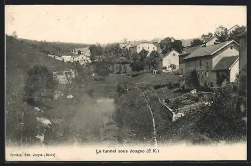 AK Jougne /Doubs, Le tunnel sous Jougne et le paysage environnant