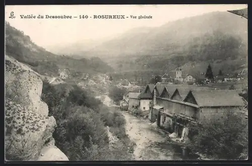 AK Rosureux, Vue générale de la vallée du Dessoubre et des bâtiments industriels
