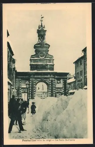 AK Pontarlier, Sous la neige, La Porte St-Pierre