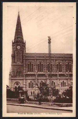 AK Pont-de-Roide /Doubs, La Nouvelle Église