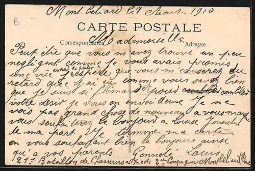 AK Montbéliard, Promenade des Fossés avec calèche et bâtiments historiques