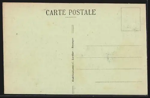 AK Besancon-les-Bains, Théâtre et Rue Mégevand