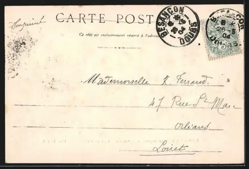 AK Besancon, En temps de Neige, vue de Chaudanne