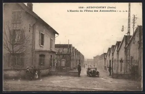 AK Audincourt /Doubs, L`Entrée de l`Usine des Automobiles