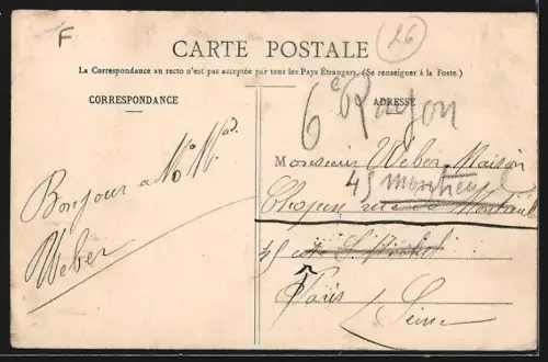 AK Bourg-de-Péage, Rue du Marché vue du Pont