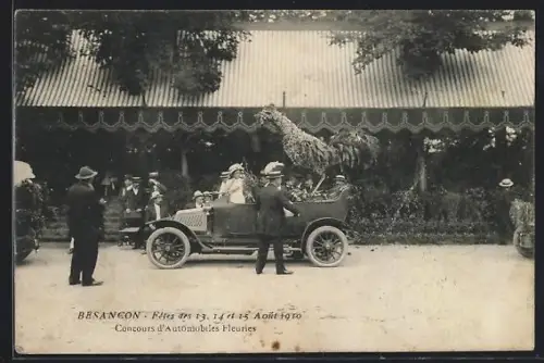 AK Besancon, Concours d`Automobiles Fleuries lors des Fêtes d`Août 1910