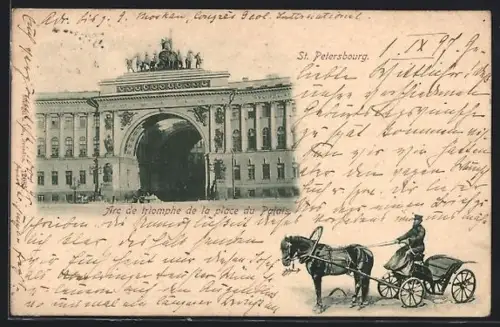 AK St. Pétersbourg, Arc de triomphe de la place du Palais