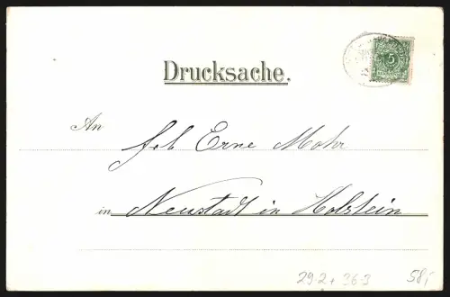 Riesen-AK Behüt` Dich Gott!, Trompeter von Säckingen im verschneiten Wald