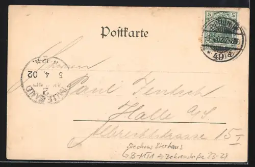 AK Berlin, Siechen`s Nürnberger Bierhaus, Behrenstrasse 23-24, Hausansicht, Victoriafall