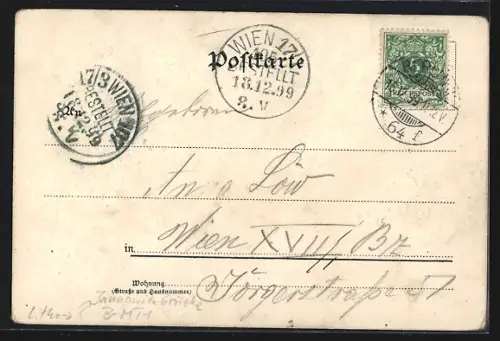 Lithographie Berlin, Dampfer an der Jannowitzbrücke bei Nacht