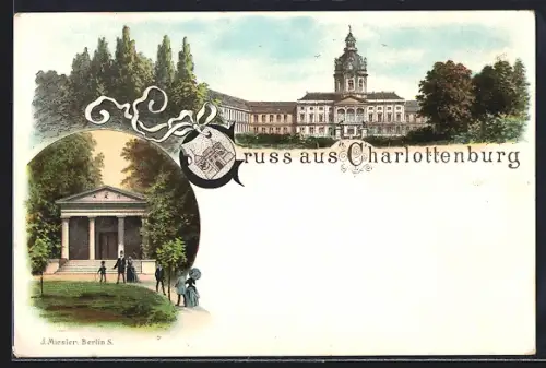 Lithographie Berlin-Charlottenburg, Schlossansicht